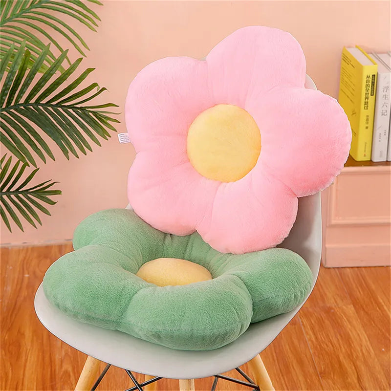 Circular Flower Cushion with Soft Nap